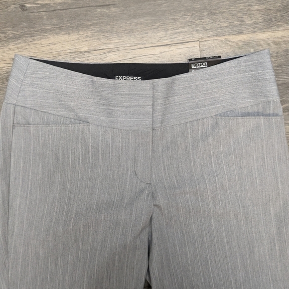 Women's Express Editor Pants NWT -Grey/White Striped - Women's 6L Dress Pants - Picture 3 of 8